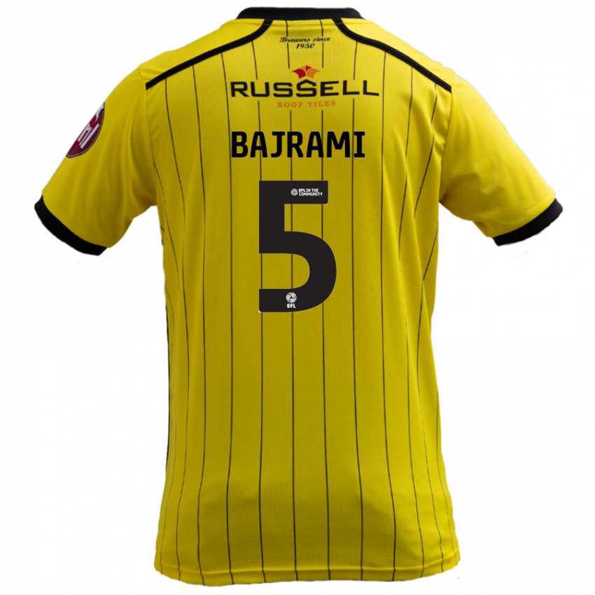 Kinder Geraldo Bajrami #5 Gelb Heimtrikot Trikot 2024/25 T-Shirt Schweiz