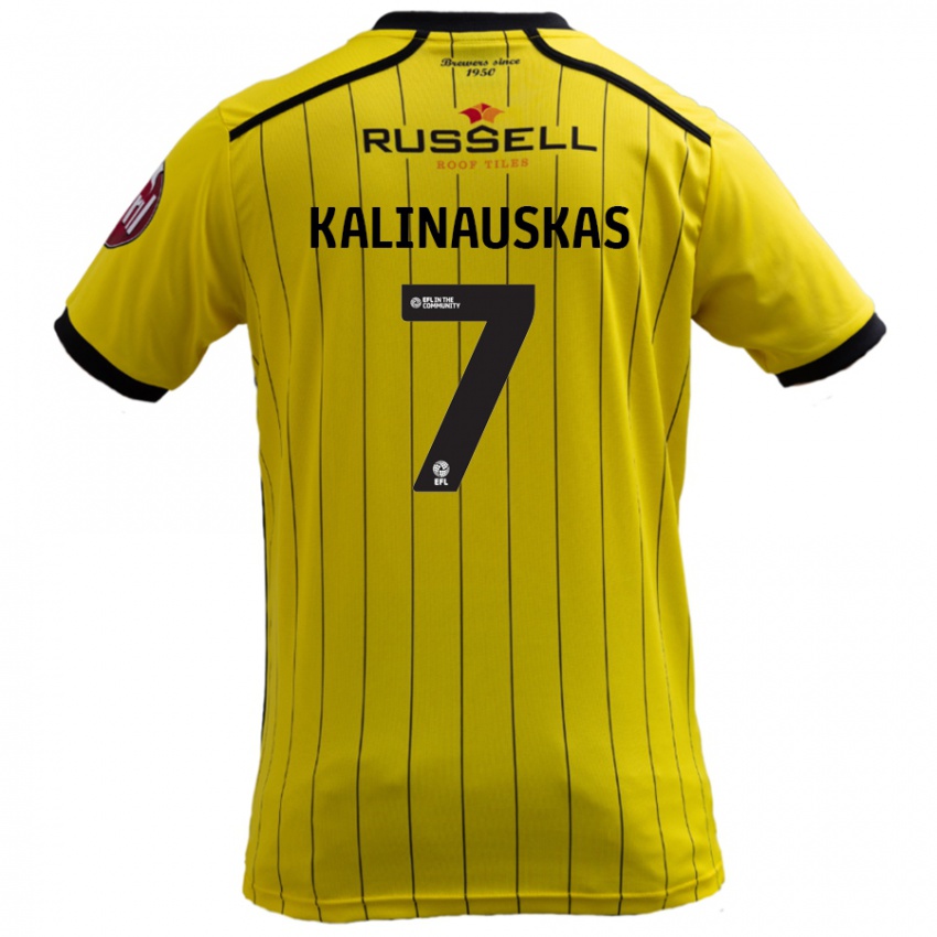 Kinder Tomas Kalinauskas #7 Gelb Heimtrikot Trikot 2024/25 T-Shirt Schweiz