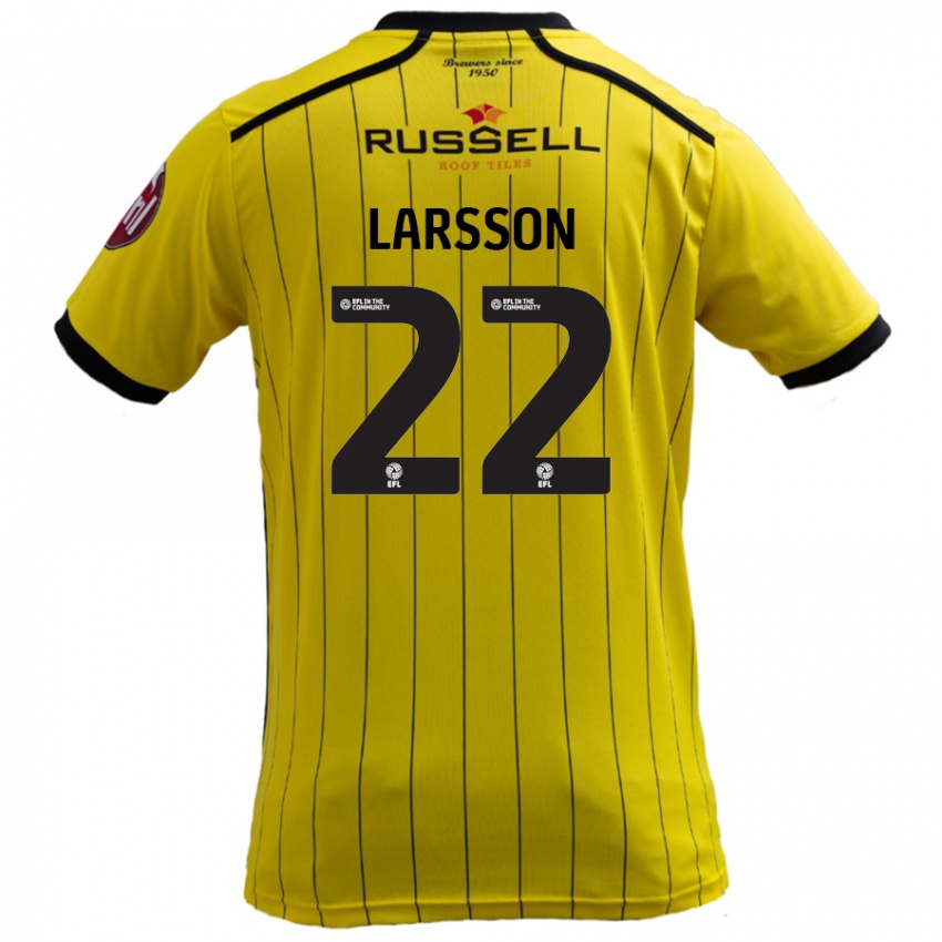 Kinder Julian Larsson #22 Gelb Heimtrikot Trikot 2024/25 T-Shirt Schweiz