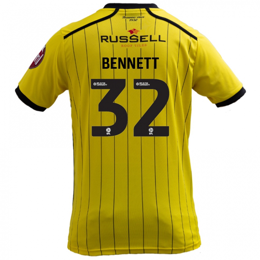 Kinder Mason Bennett #32 Gelb Heimtrikot Trikot 2024/25 T-Shirt Schweiz