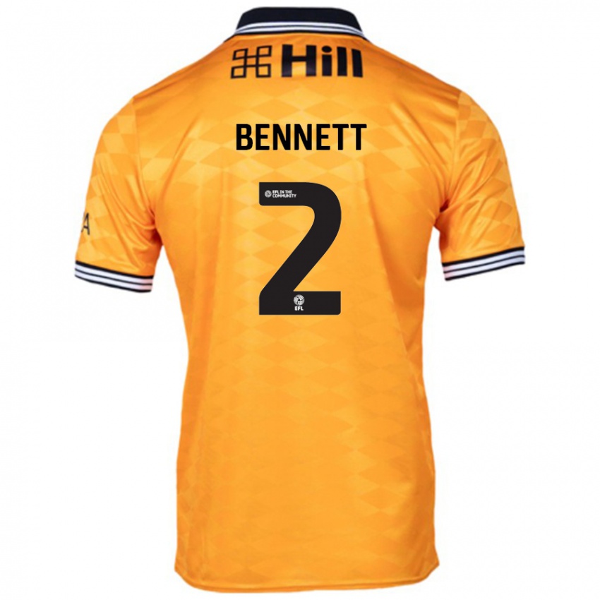 Kinder Liam Bennett #2 Orange Heimtrikot Trikot 2024/25 T-Shirt Schweiz