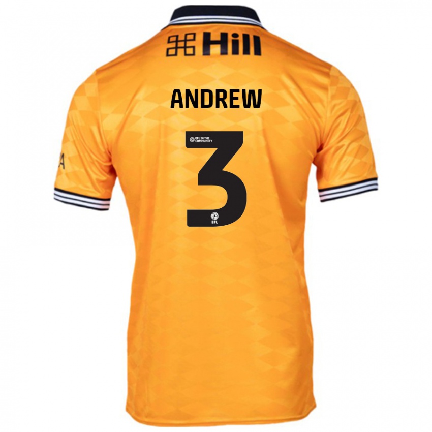 Kinder Danny Andrew #3 Orange Heimtrikot Trikot 2024/25 T-Shirt Schweiz