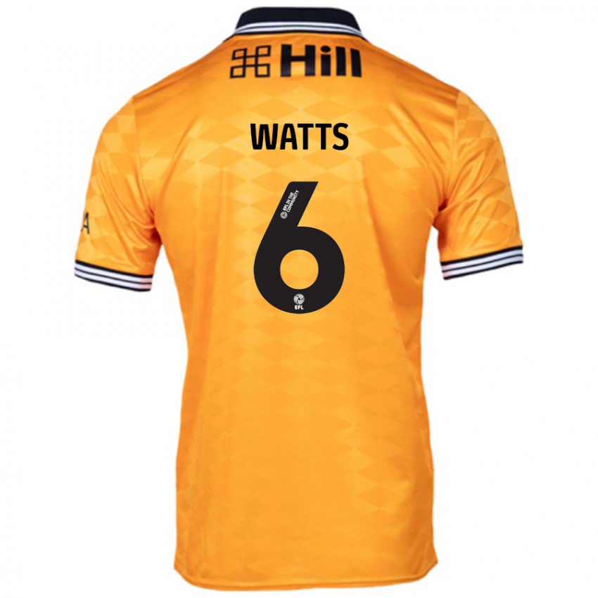 Kinder Kell Watts #6 Orange Heimtrikot Trikot 2024/25 T-Shirt Schweiz