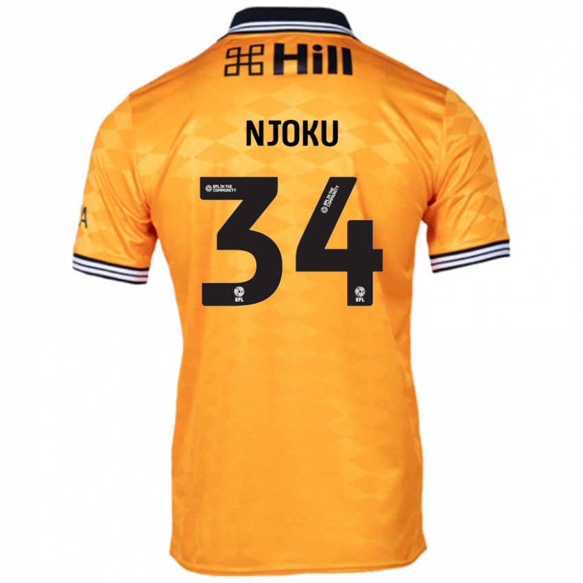 Kinder Brandon Njoku #34 Orange Heimtrikot Trikot 2024/25 T-Shirt Schweiz