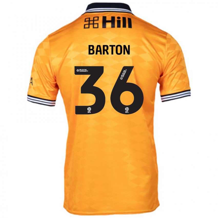 Kinder Dan Barton #36 Orange Heimtrikot Trikot 2024/25 T-Shirt Schweiz