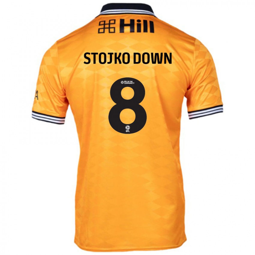 Kinder Alysha Stojko-Down #8 Orange Heimtrikot Trikot 2024/25 T-Shirt Schweiz