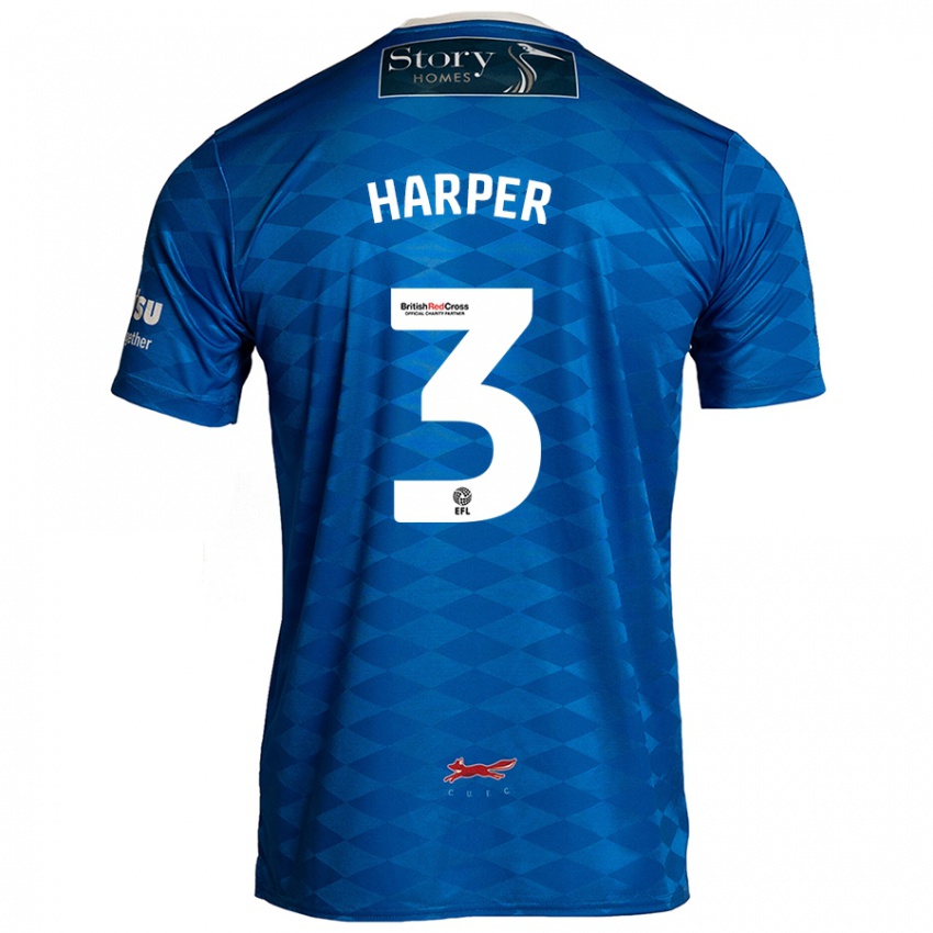 Kinder Cameron Harper #3 Blau Heimtrikot Trikot 2024/25 T-Shirt Schweiz