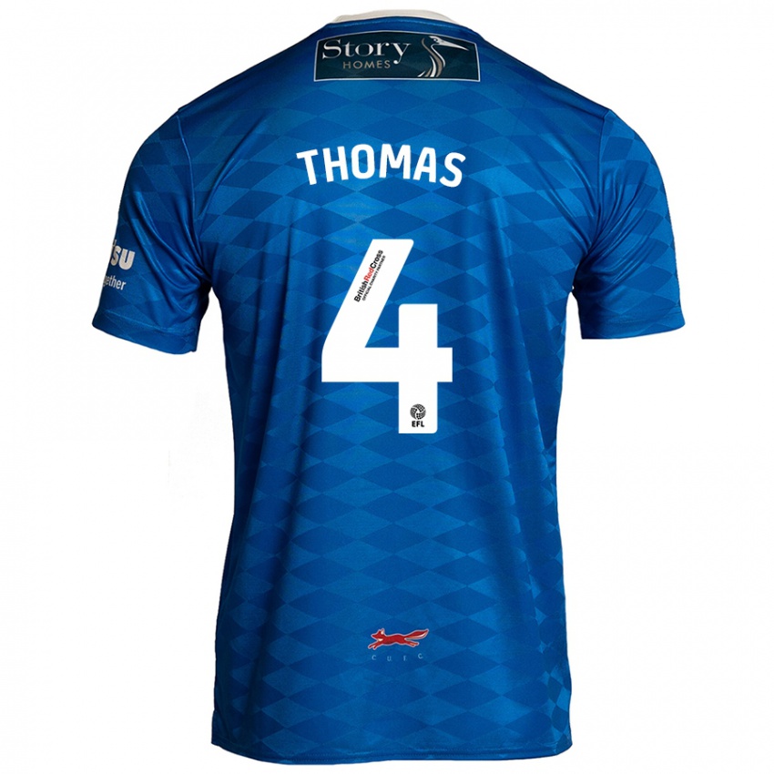 Kinder Terell Thomas #4 Blau Heimtrikot Trikot 2024/25 T-Shirt Schweiz