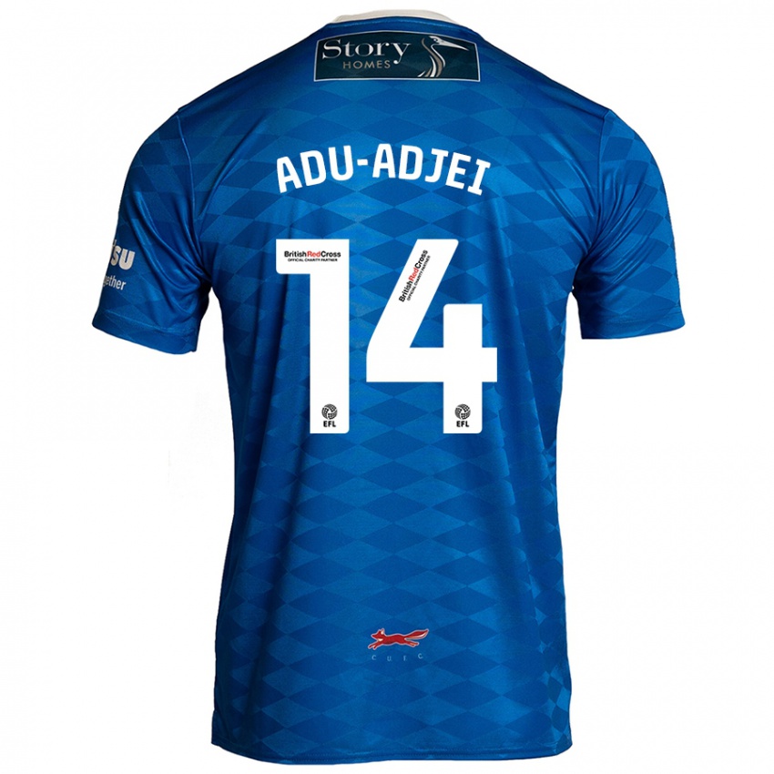 Kinder Daniel Adu-Adjei #14 Blau Heimtrikot Trikot 2024/25 T-Shirt Schweiz