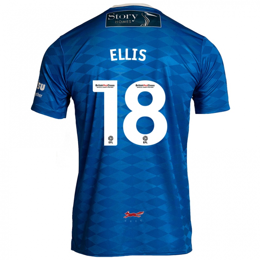 Kinder Jack Ellis #18 Blau Heimtrikot Trikot 2024/25 T-Shirt Schweiz