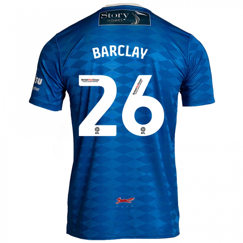 Kinder Ben Barclay #26 Blau Heimtrikot Trikot 2024/25 T-Shirt Schweiz