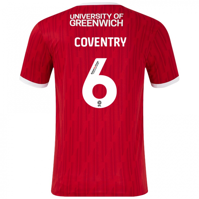 Kinder Conor Coventry #6 Rot Weiß Heimtrikot Trikot 2024/25 T-Shirt Schweiz