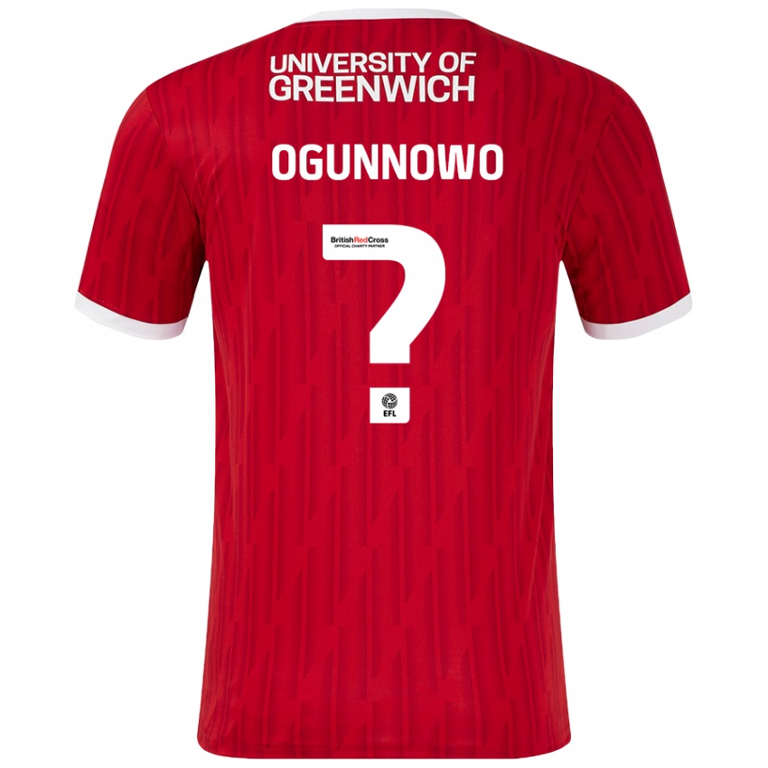 Kinder Joshua Ogunnowo #0 Rot Weiß Heimtrikot Trikot 2024/25 T-Shirt Schweiz