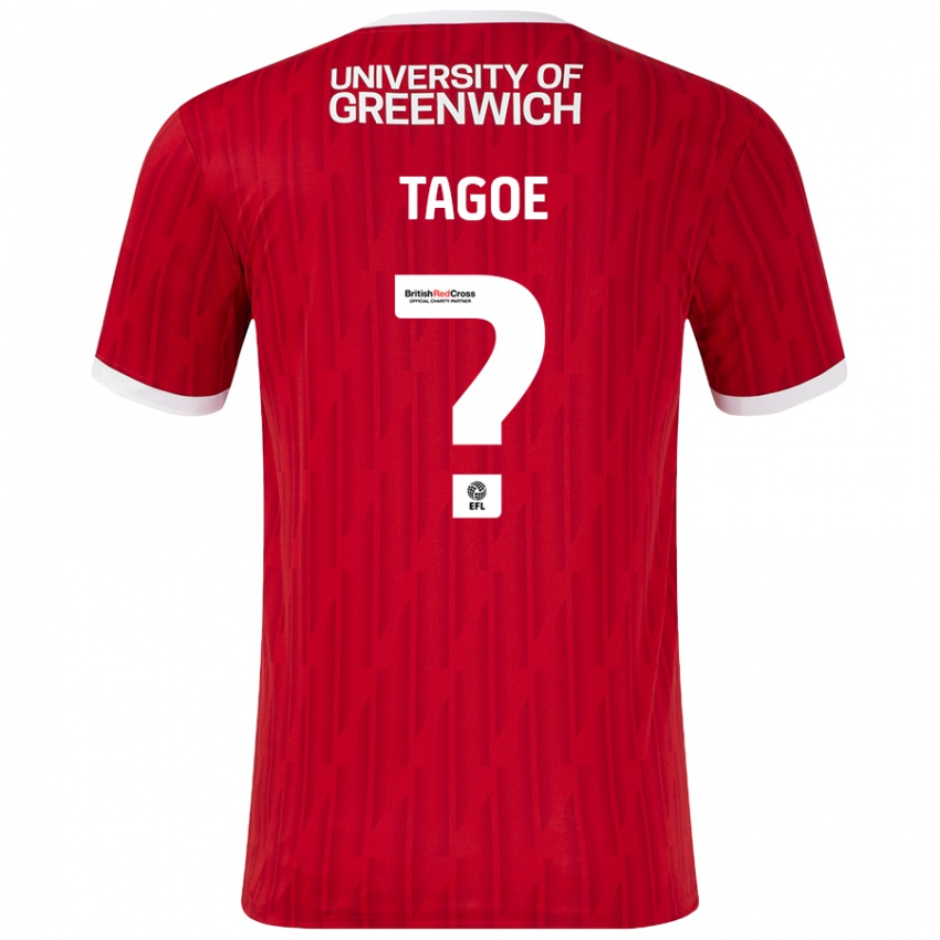 Kinder Bradley Tagoe #0 Rot Weiß Heimtrikot Trikot 2024/25 T-Shirt Schweiz