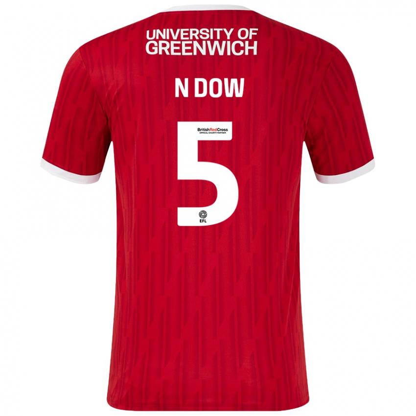 Kinder Elisha N'dow #5 Rot Weiß Heimtrikot Trikot 2024/25 T-Shirt Schweiz