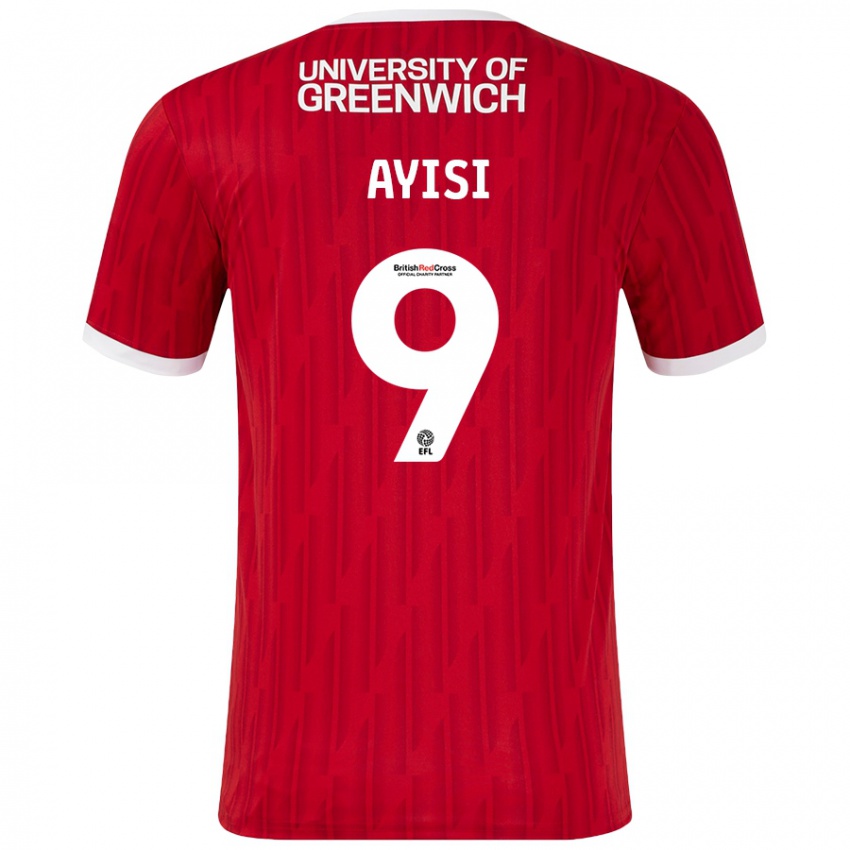 Kinder Freda Ayisi #9 Rot Weiß Heimtrikot Trikot 2024/25 T-Shirt Schweiz