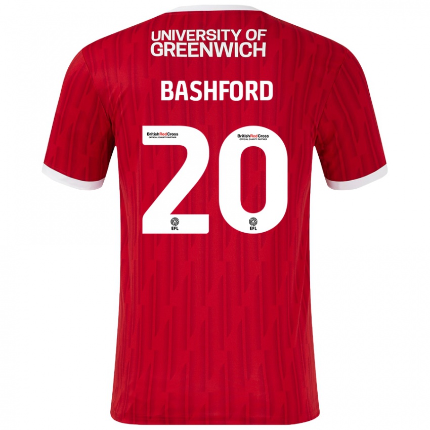 Kinder Mary Bashford #20 Rot Weiß Heimtrikot Trikot 2024/25 T-Shirt Schweiz