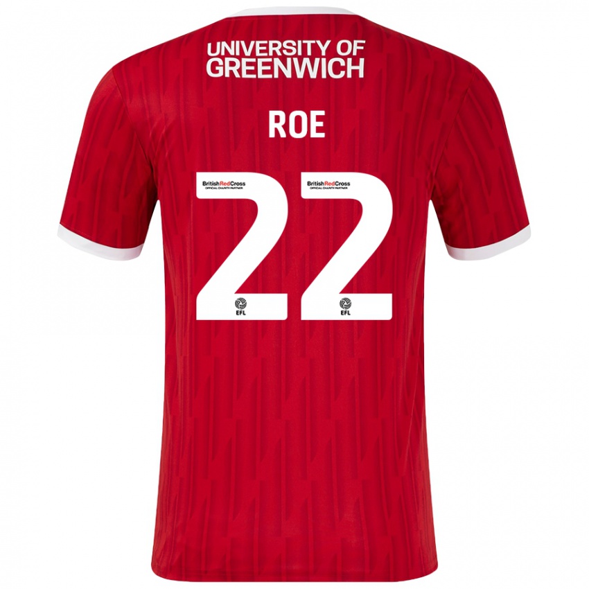 Kinder Bethan Roe #22 Rot Weiß Heimtrikot Trikot 2024/25 T-Shirt Schweiz