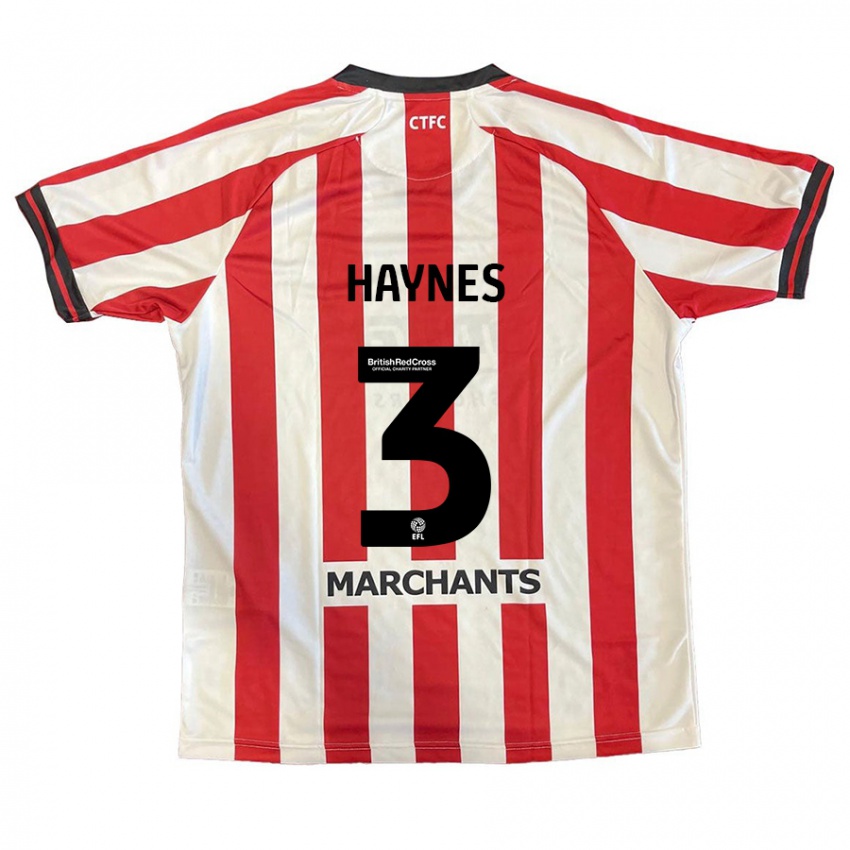 Kinder Ryan Haynes #3 Rot Weiß Heimtrikot Trikot 2024/25 T-Shirt Schweiz