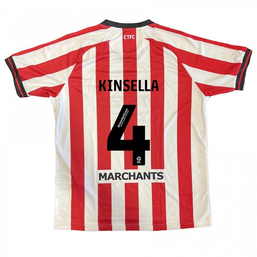 Kinder Liam Kinsella #4 Rot Weiß Heimtrikot Trikot 2024/25 T-Shirt Schweiz