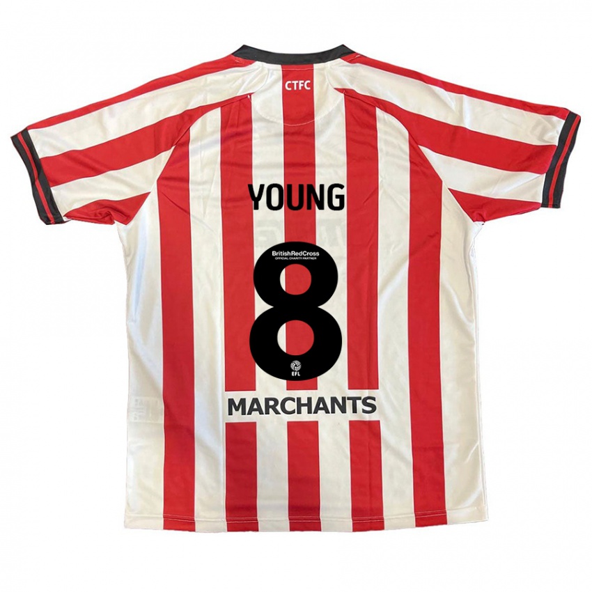 Kinder Luke Young #8 Rot Weiß Heimtrikot Trikot 2024/25 T-Shirt Schweiz