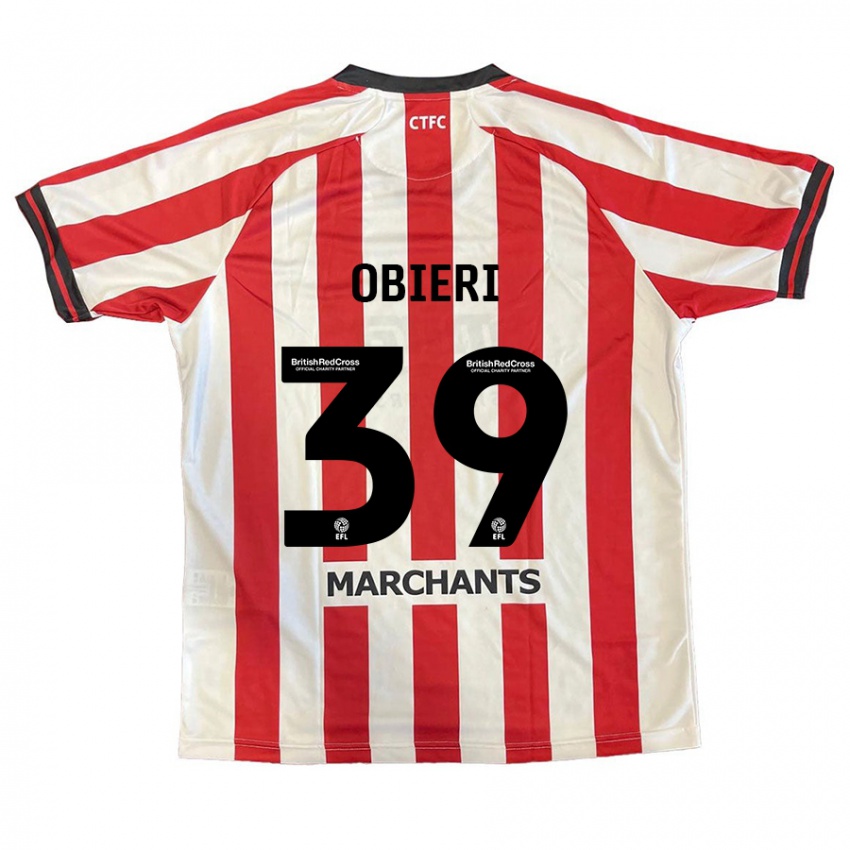 Kinder Sopuruchukwu Obieri #39 Rot Weiß Heimtrikot Trikot 2024/25 T-Shirt Schweiz