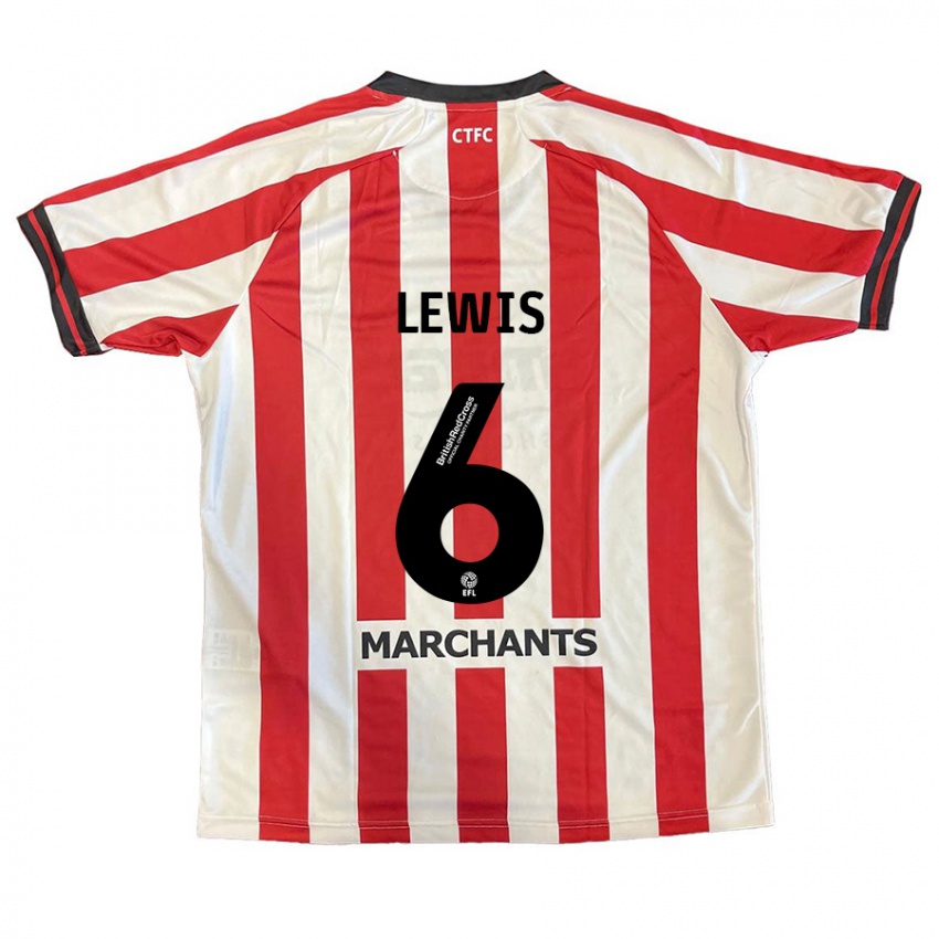 Kinder Megan Lewis #6 Rot Weiß Heimtrikot Trikot 2024/25 T-Shirt Schweiz