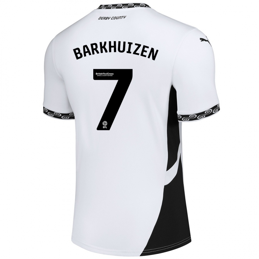 Kinder Tom Barkhuizen #7 Weiß Schwarz Heimtrikot Trikot 2024/25 T-Shirt Schweiz