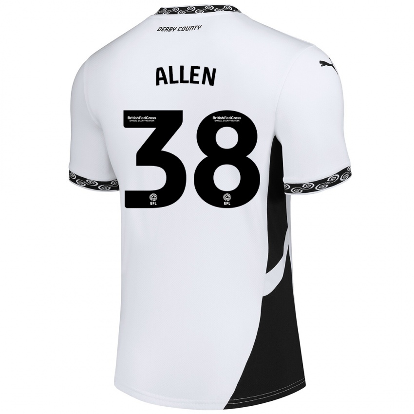 Kinder Cruz Allen #38 Weiß Schwarz Heimtrikot Trikot 2024/25 T-Shirt Schweiz