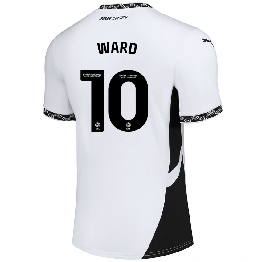 Enfant Maillot Hannah Ward #10 Blanc Noir Tenues Domicile 2024/25 T-Shirt Suisse