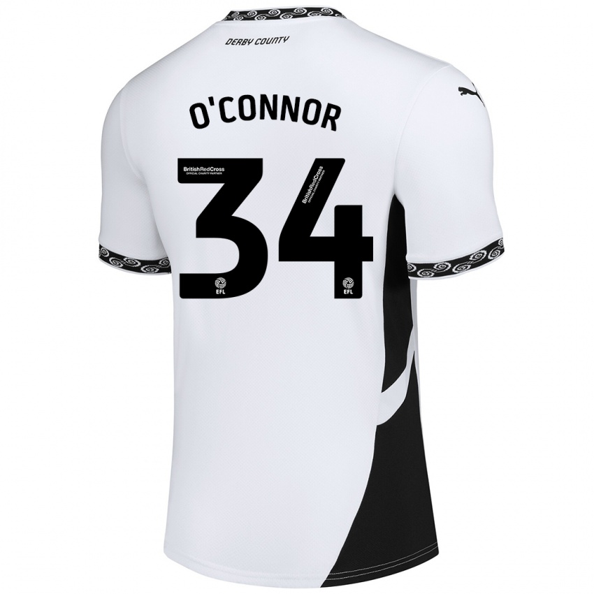 Kinder Dolcie O'connor #34 Weiß Schwarz Heimtrikot Trikot 2024/25 T-Shirt Schweiz