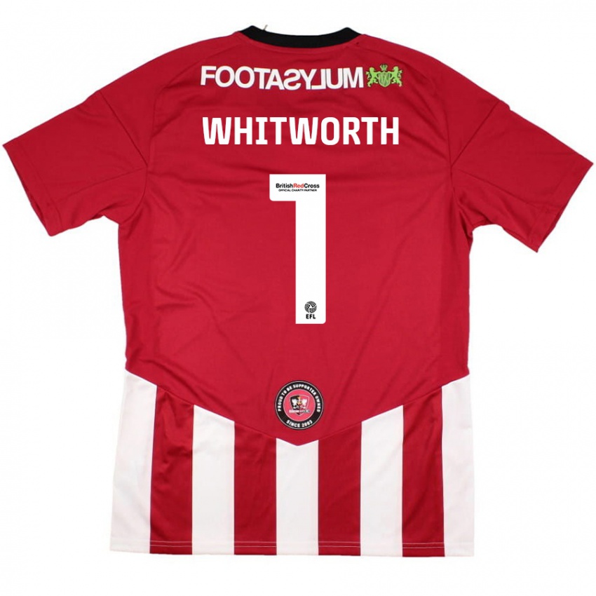 Kinder Joe Whitworth #1 Rot Weiß Heimtrikot Trikot 2024/25 T-Shirt Schweiz