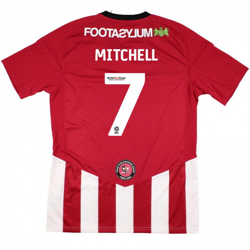 Kinder Demetri Mitchell #7 Rot Weiß Heimtrikot Trikot 2024/25 T-Shirt Schweiz