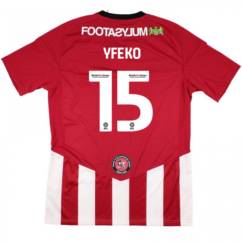 Kinder Johnly Yfeko #15 Rot Weiß Heimtrikot Trikot 2024/25 T-Shirt Schweiz