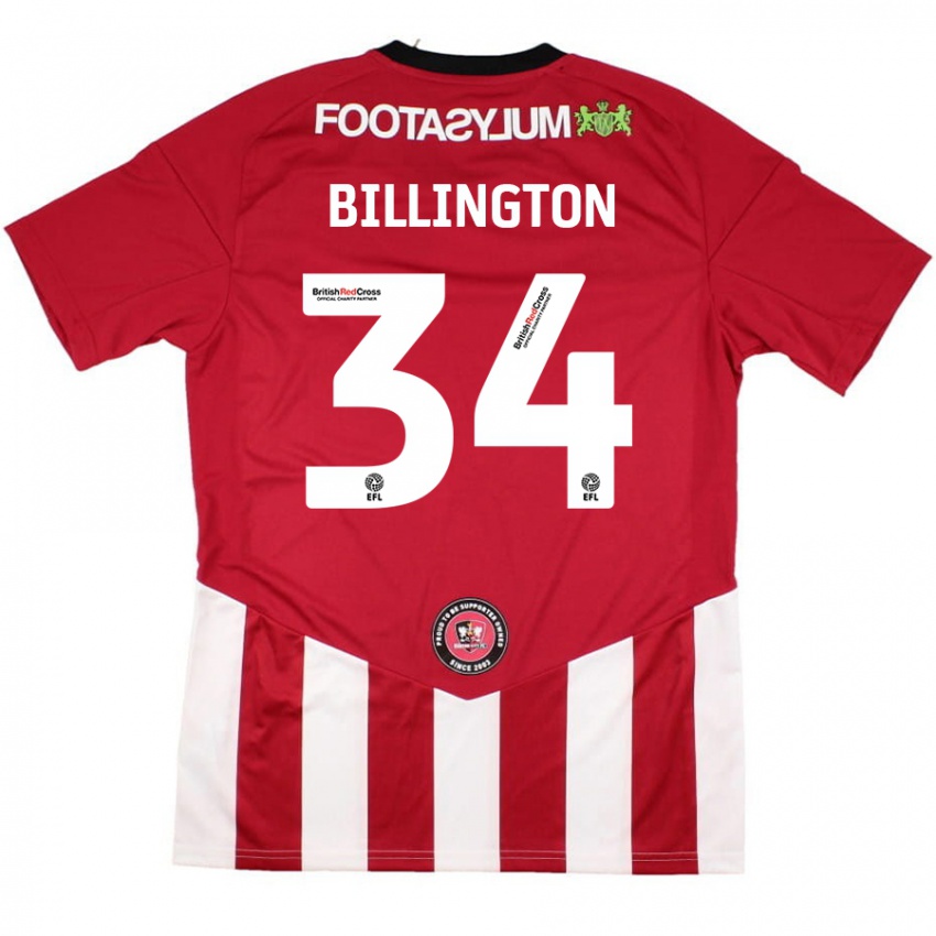 Kinder Gabe Billington #34 Rot Weiß Heimtrikot Trikot 2024/25 T-Shirt Schweiz