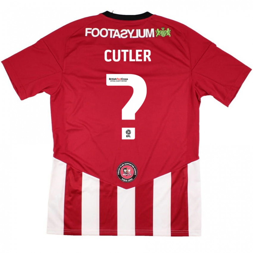 Kinder Theo Cutler #0 Rot Weiß Heimtrikot Trikot 2024/25 T-Shirt Schweiz