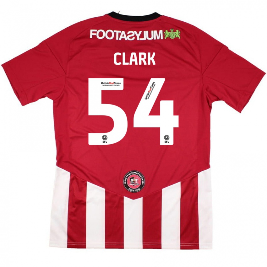 Kinder Max Clark #54 Rot Weiß Heimtrikot Trikot 2024/25 T-Shirt Schweiz