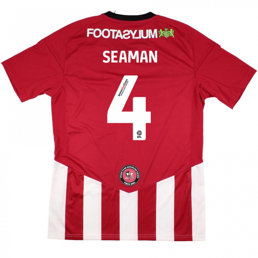 Enfant Maillot Jaydee Seaman #4 Rouge Blanc Tenues Domicile 2024/25 T-Shirt Suisse