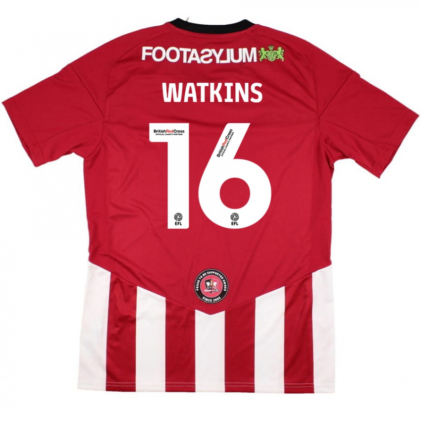 Kinder Zoe Watkins #16 Rot Weiß Heimtrikot Trikot 2024/25 T-Shirt Schweiz