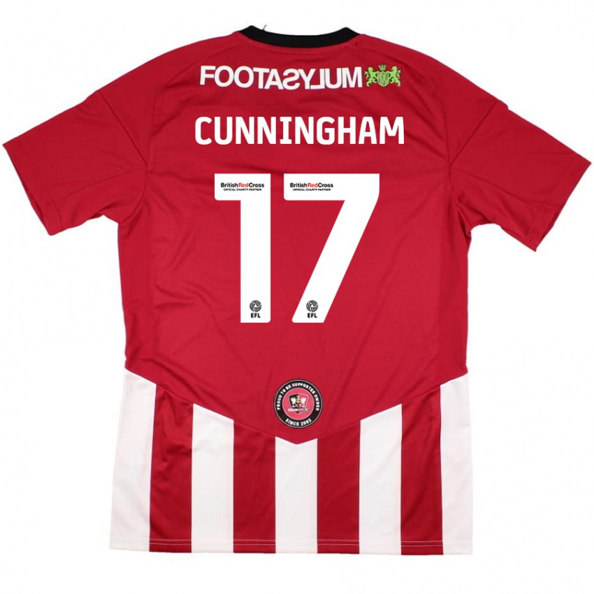 Kinder Zoe Cunningham #17 Rot Weiß Heimtrikot Trikot 2024/25 T-Shirt Schweiz