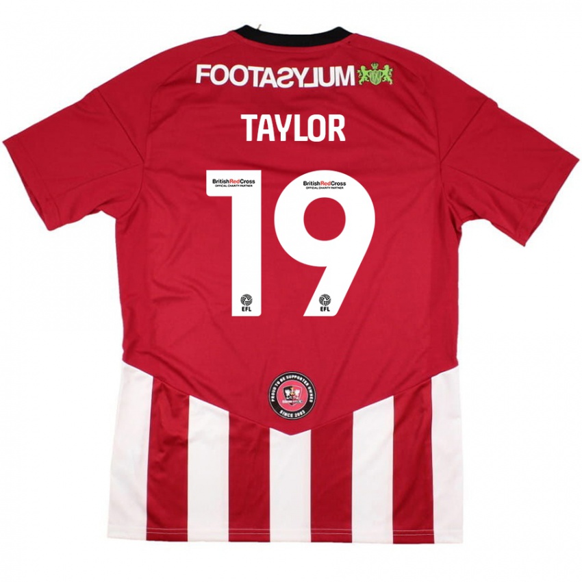 Enfant Maillot Mollie Taylor #19 Rouge Blanc Tenues Domicile 2024/25 T-Shirt Suisse