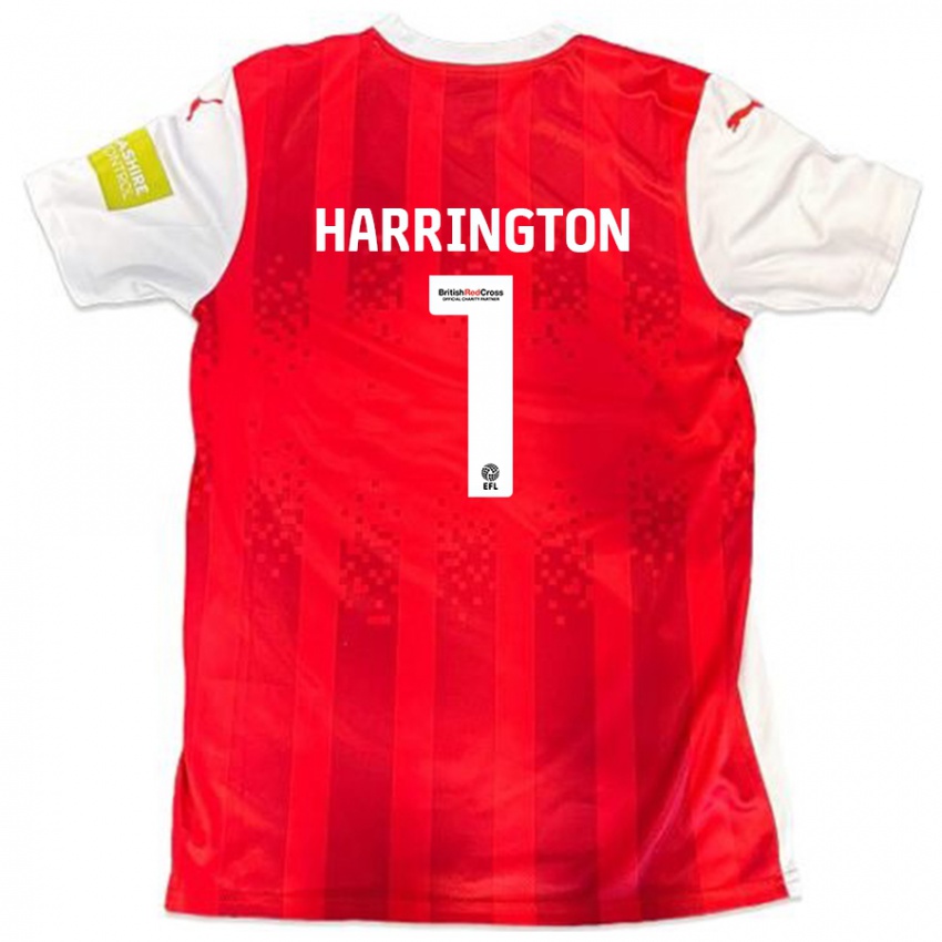 Kinder David Harrington #1 Rot Weiß Heimtrikot Trikot 2024/25 T-Shirt Schweiz