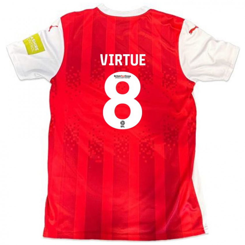 Kinder Matty Virtue #8 Rot Weiß Heimtrikot Trikot 2024/25 T-Shirt Schweiz