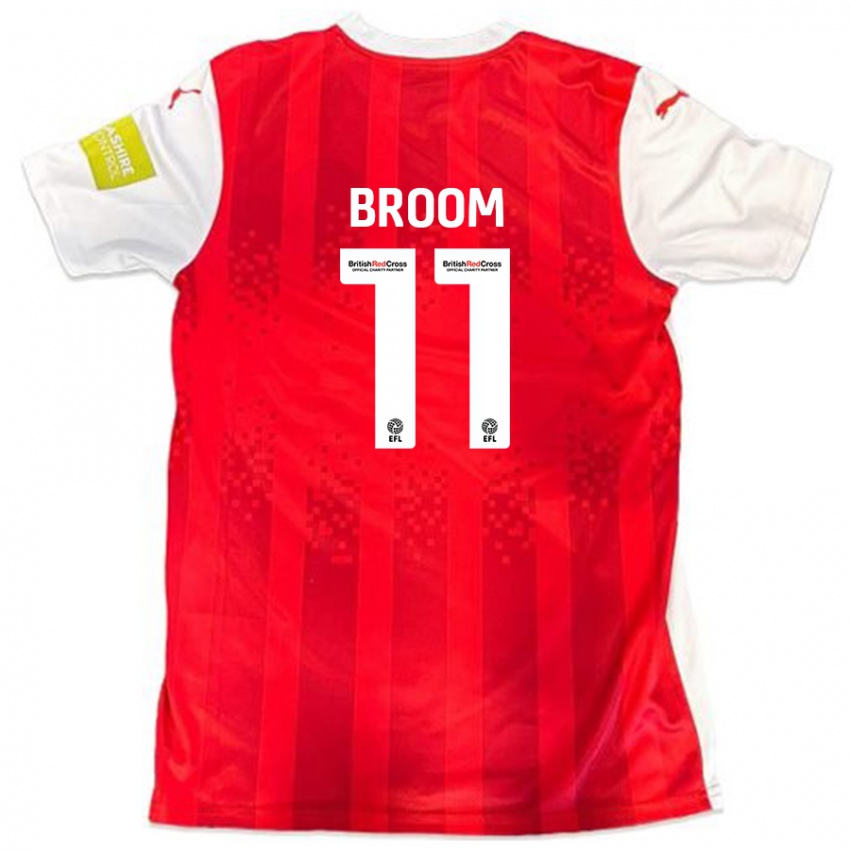 Kinder Ryan Broom #11 Rot Weiß Heimtrikot Trikot 2024/25 T-Shirt Schweiz