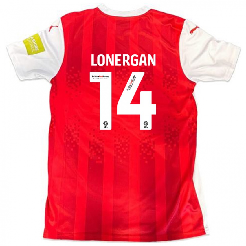 Kinder Tommy Lonergan #14 Rot Weiß Heimtrikot Trikot 2024/25 T-Shirt Schweiz