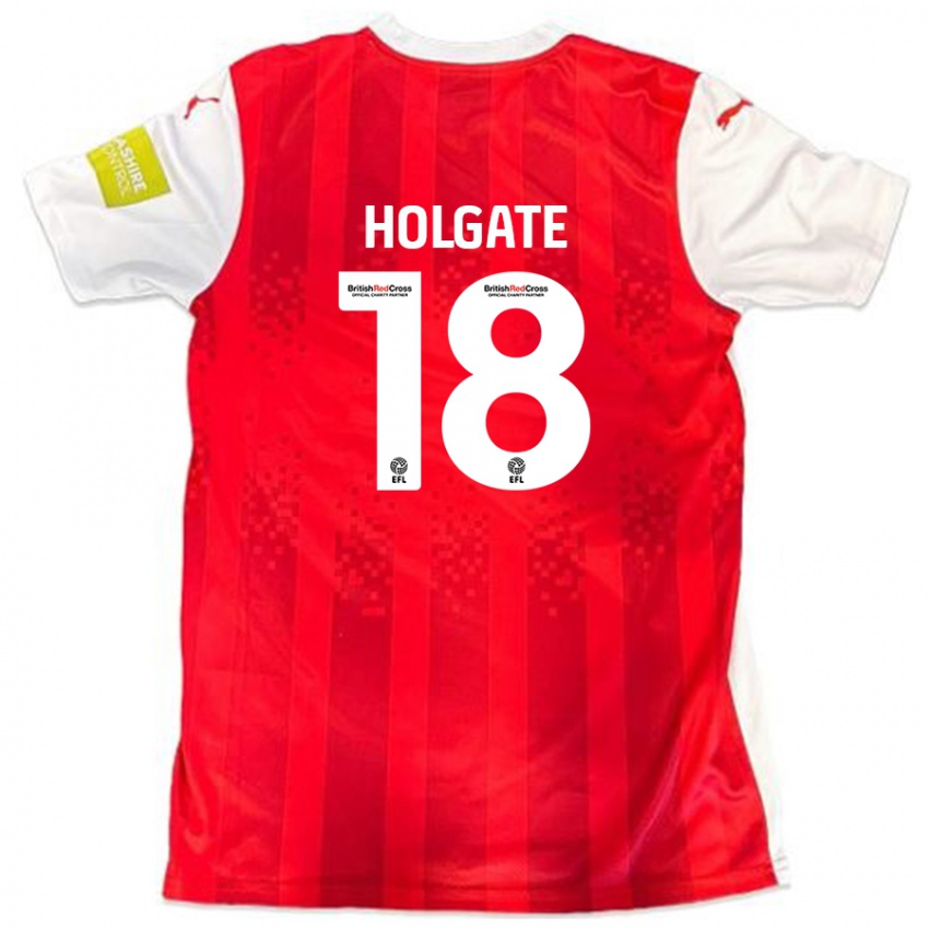 Kinder Harrison Holgate #18 Rot Weiß Heimtrikot Trikot 2024/25 T-Shirt Schweiz