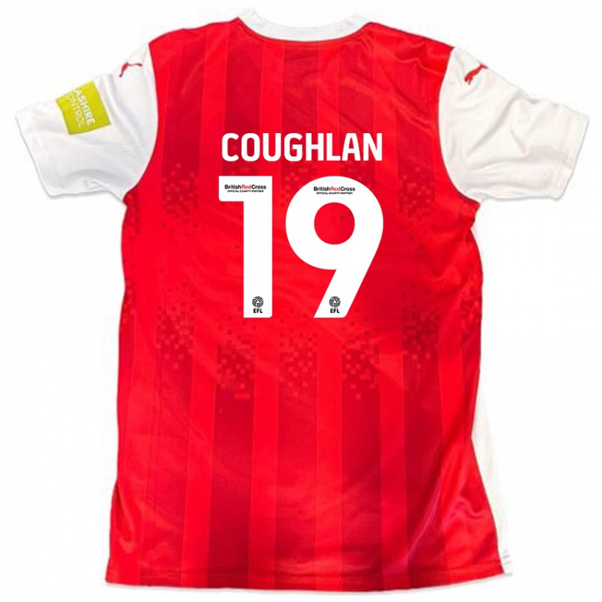 Kinder Ronan Coughlan #19 Rot Weiß Heimtrikot Trikot 2024/25 T-Shirt Schweiz