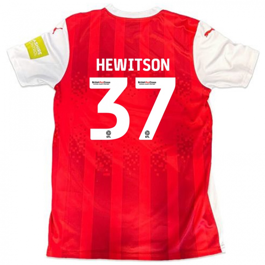 Kinder Luke Hewitson #37 Rot Weiß Heimtrikot Trikot 2024/25 T-Shirt Schweiz