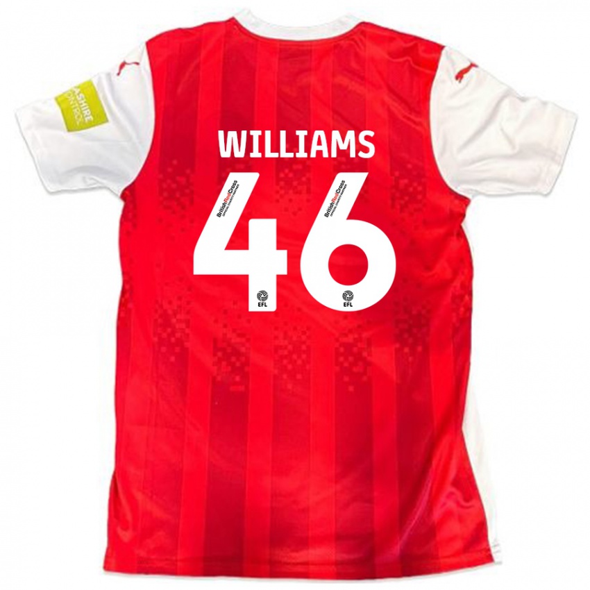 Kinder Theo Williams #46 Rot Weiß Heimtrikot Trikot 2024/25 T-Shirt Schweiz