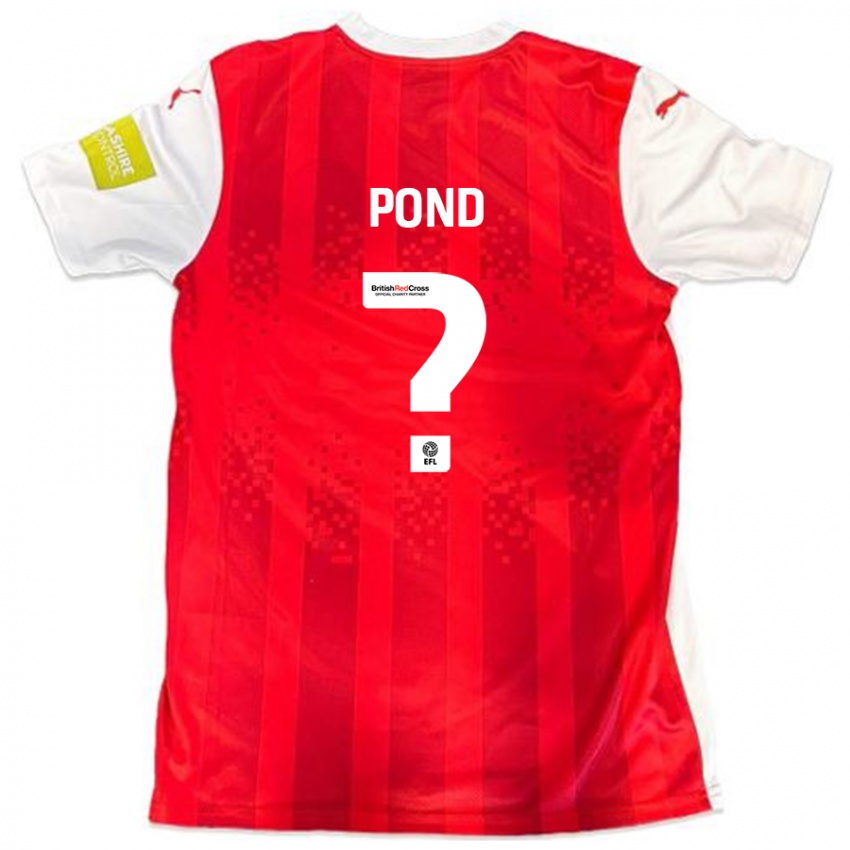 Kinder Nathan Pond #0 Rot Weiß Heimtrikot Trikot 2024/25 T-Shirt Schweiz